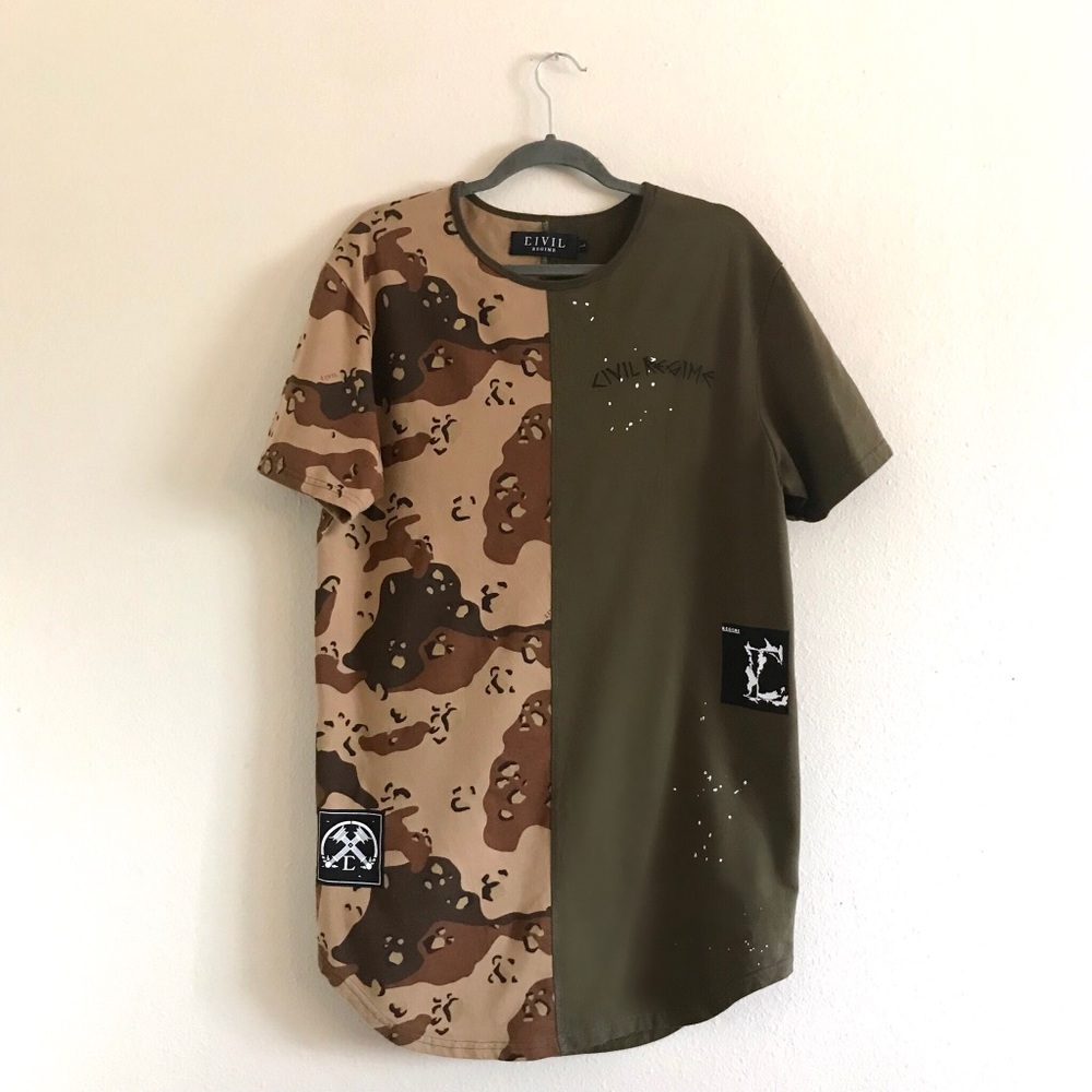 Civil Regime Split Camo Tee